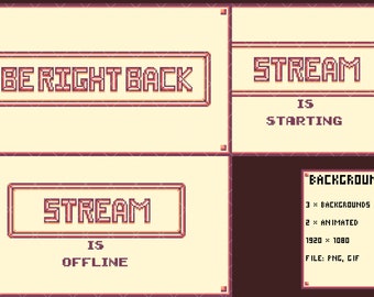 Animated Twitch Backgrounds Overlay Retro Ice Cream Theme