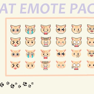 Pacote de gestos Pixel Cat fofos