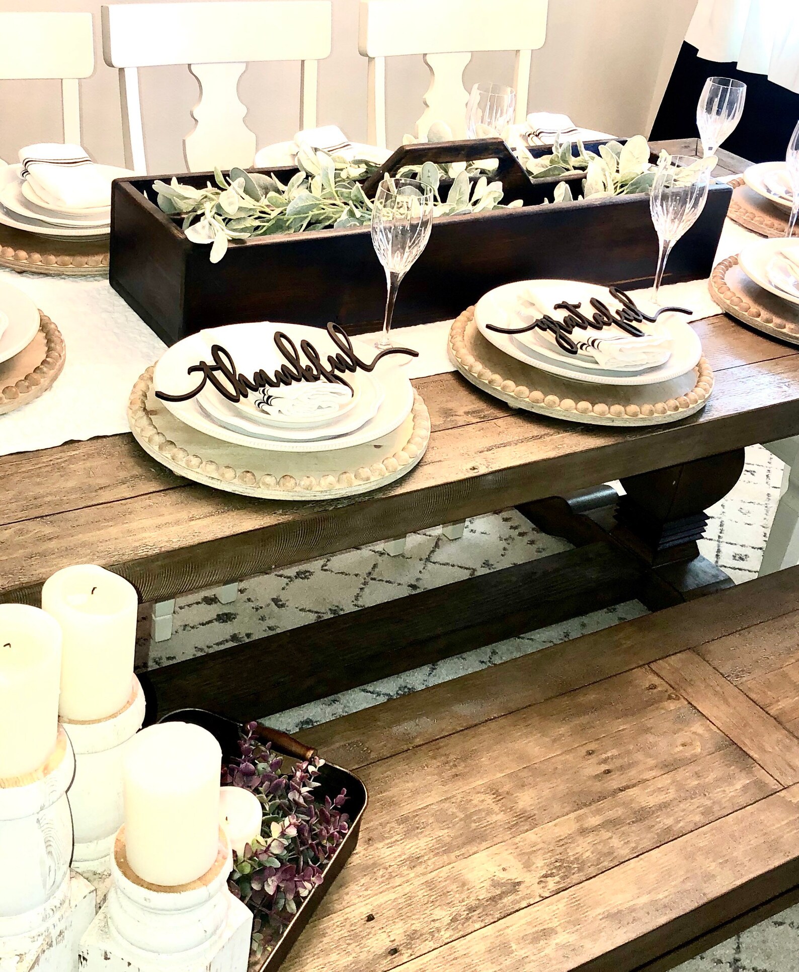 Table Word Place Setting Thanksgiving Decor Formal Dining | Etsy
