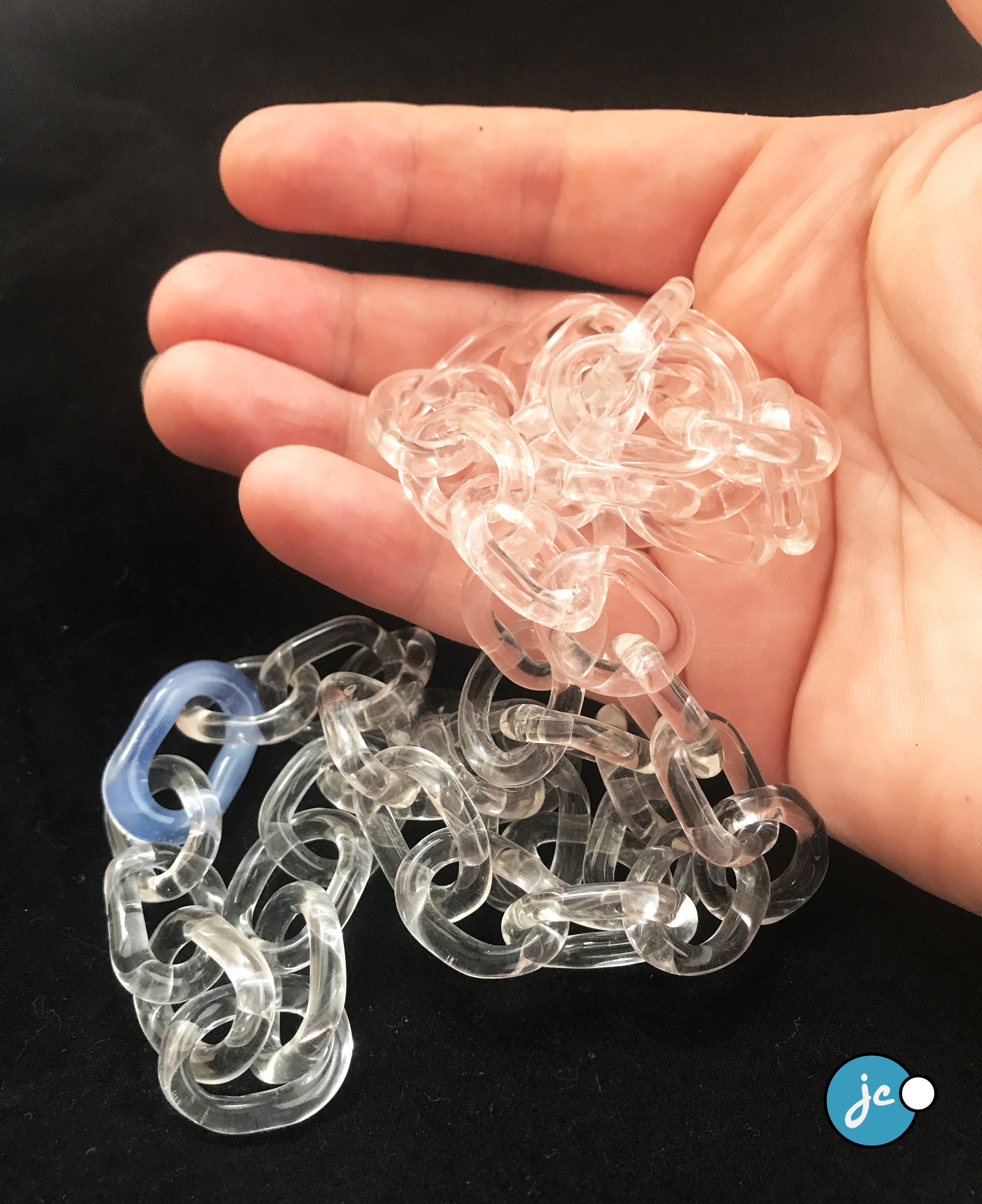 Glass Chain Necklace Etsy