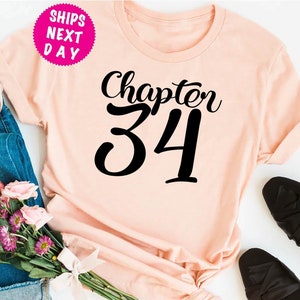 Camiseta del Capítulo Treinta y Cuatro, Camiseta para Fiesta de Cumpleaños 34, Camiseta Fabulosa Treinta y Cuatro, Camisetas para el Cumpleaños 33 de AF, Regalo para Ella, Regalo para Él