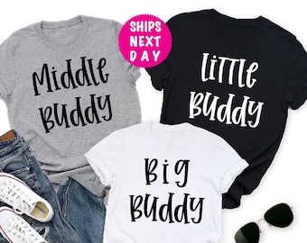 Father And Me Shirt, Big Buddy Shirt, Little Buddy Shirt, Middle Buddy, Family Shirt, Toddler Shirt, Daddy And Me Shirt, Dad Shirt