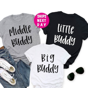 Father And Me Shirt, Big Buddy Shirt, Little Buddy Shirt, Middle Buddy, Family Shirt, Toddler Shirt, Daddy And Me Shirt, Dad Shirt