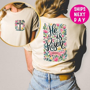 Christian Easter Shirt, Floral Resurrection Shirt, Jesus Resurrection Sweatshirt, Easter Day Gift, Floral Christian Hoodie, Bible Verse Gift