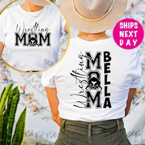 Wrestling Mom Shirt, Custom Wrestling Mama Shirt, Wrestling Sweatshirt, Mom&#39;s Sweatshirt, My heart is On That Mat Hoodie, Mothers Day Gift