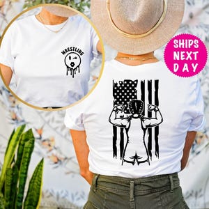 US Female Wrestling Shirt, Wrestling Sweatshirt, Wrestler Girl T-shirt ,Wrestler Gift, Wrestling Mom Hoodie, Wrestling Lover Gift, Mom Gift