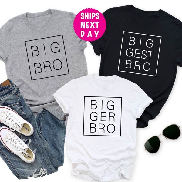 Big Bro Square Shirt, Bigger Bro Square Shirt, Biggest Bro Shirt, Baby Announcement Tee, Promoted To Big Bro, Baby Reveal Shirt, Toddler Tee