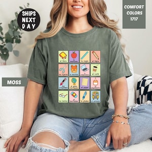 Comfort Colors Teacher Shirt, Maestra Loteria, Maestra Shirt, Dual Language Crew, Bilingual Teacher, Spanish Teacher, Maestra Bilingue Shirt