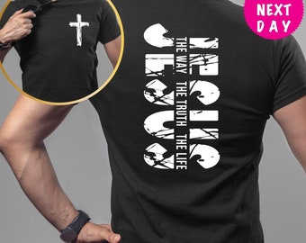 Jesus The Way Christian T-Shirt, Bible Verse Religious Tee
