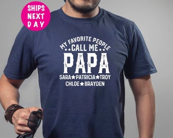 Custom Papa Shirt With Name, Papa Shirt With Name, Personalized Fathers Day Custom Name Sweatshirt, Custom Grandparent Day Shirt