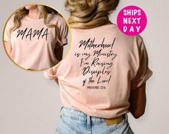 Motherhood is My Ministry Christian T-Shirt: Religious Apparel