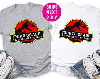 Funny Third/Fourth Grade Back To School Dinosaur Shirt