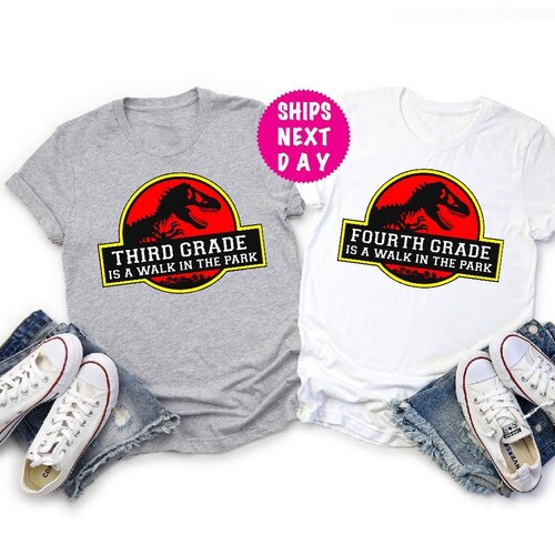 Funny Third/Fourth Grade Back To School Dinosaur Shirt