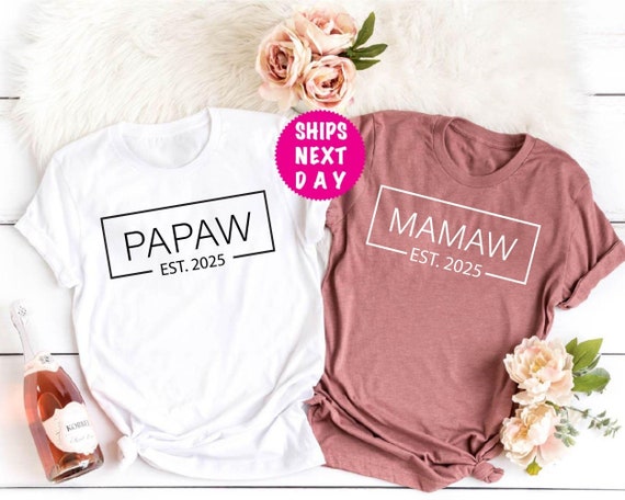 Papaw and Mamaw Shirt, Grandma Shirt, Grandpa Tee, Papa