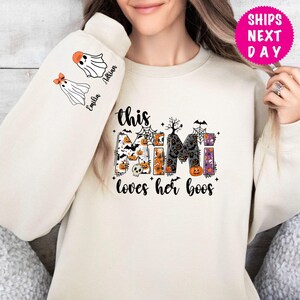 Personalized Halloween Mimi Sweatshirt This Grandma Loves Her Boos Custom Mama Hoodie