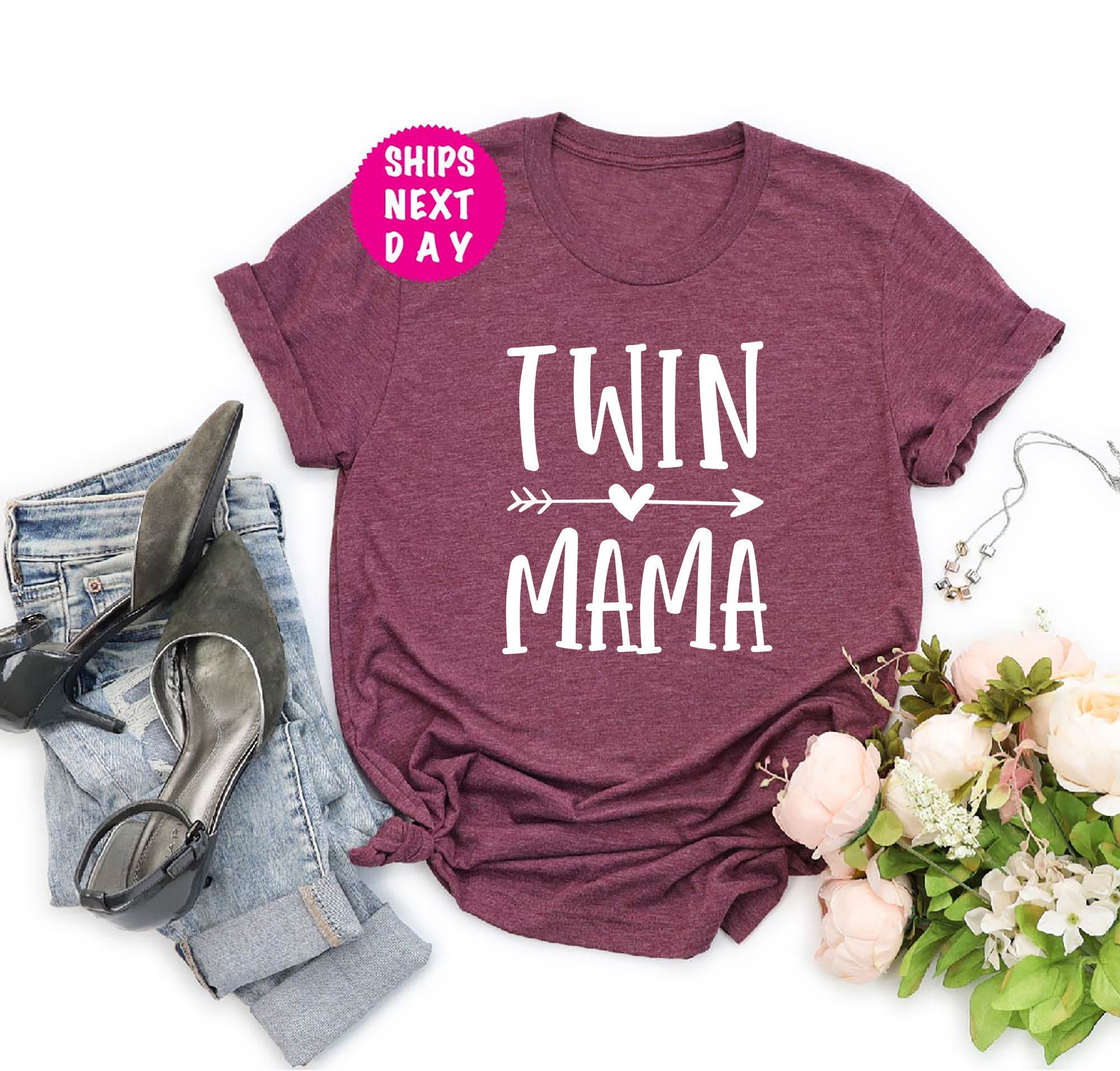 Twin Mama Shirt, Mom Of Twins Shirt, Mom Shirt, Mom Life Tee, Gift For Mom, Gifts For Mom, Twin Gifts, Mothers Day Shirt, Mothers Day Gift
