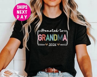 Promoted to Grandma T-Shirt, Pregnancy Reveal Gift