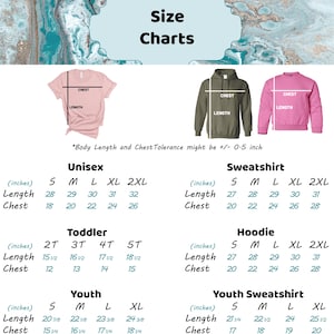 the size chart for a women's long sleeved t - shirt