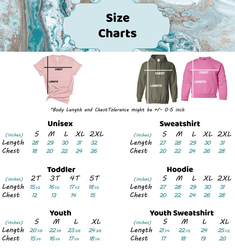 the size chart for a women's long sleeved t - shirt