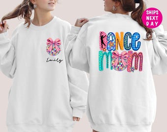 Custom sweatshirt met dansmoeder, cadeau dansliefhebber