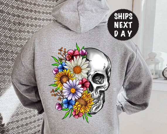 flower face hoodie