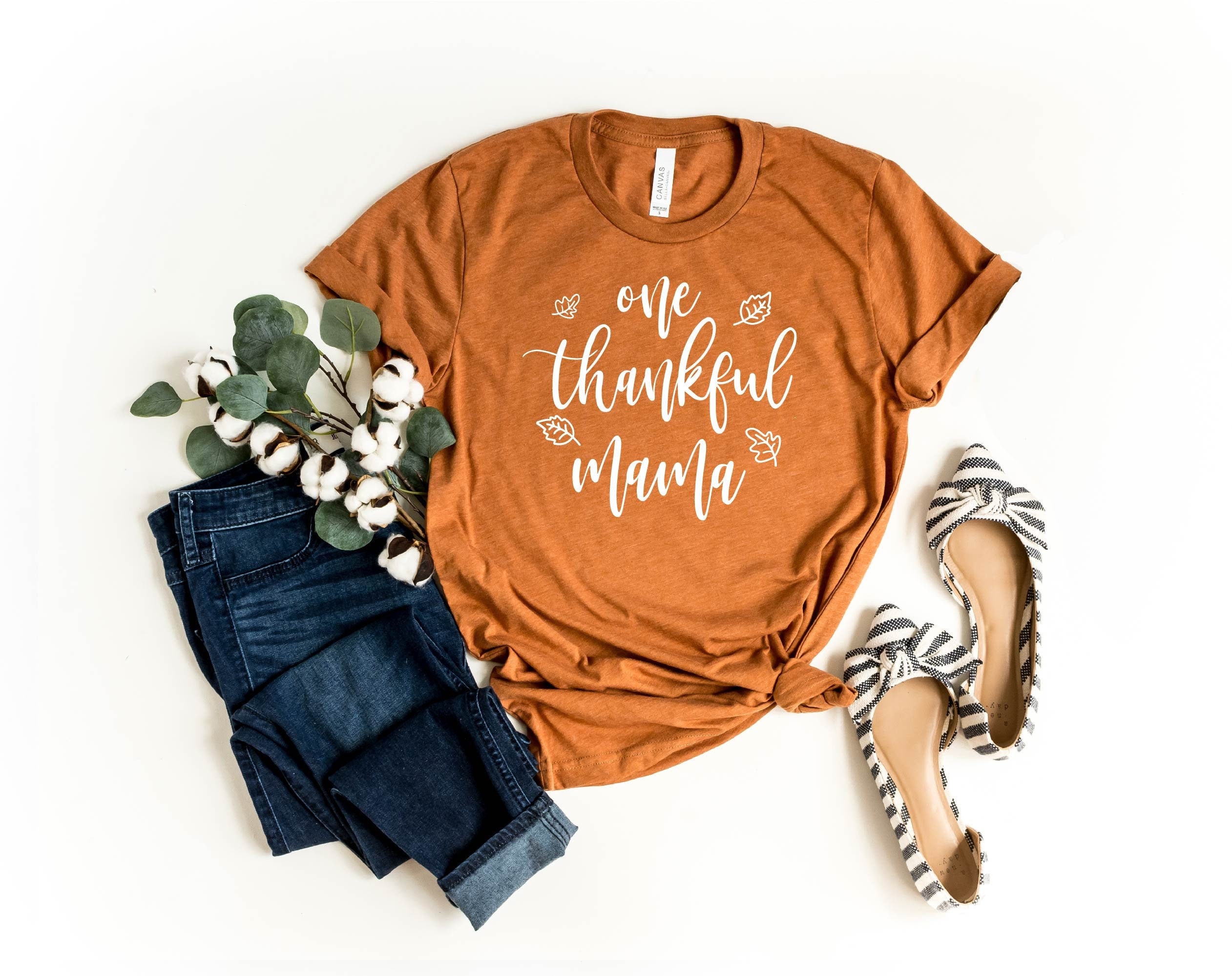 One Thankful Mama Shirt Thankful Shirt Thanksgiving Shirt | Etsy