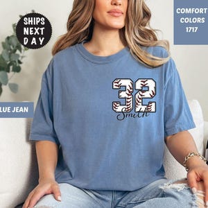 Custom Baseball Pocket Shirt, Baseball Comfort Colors , Personalized Baseball Number Shirt, Baseball Gift, Baseball Fan Tee, Sports Mom tee