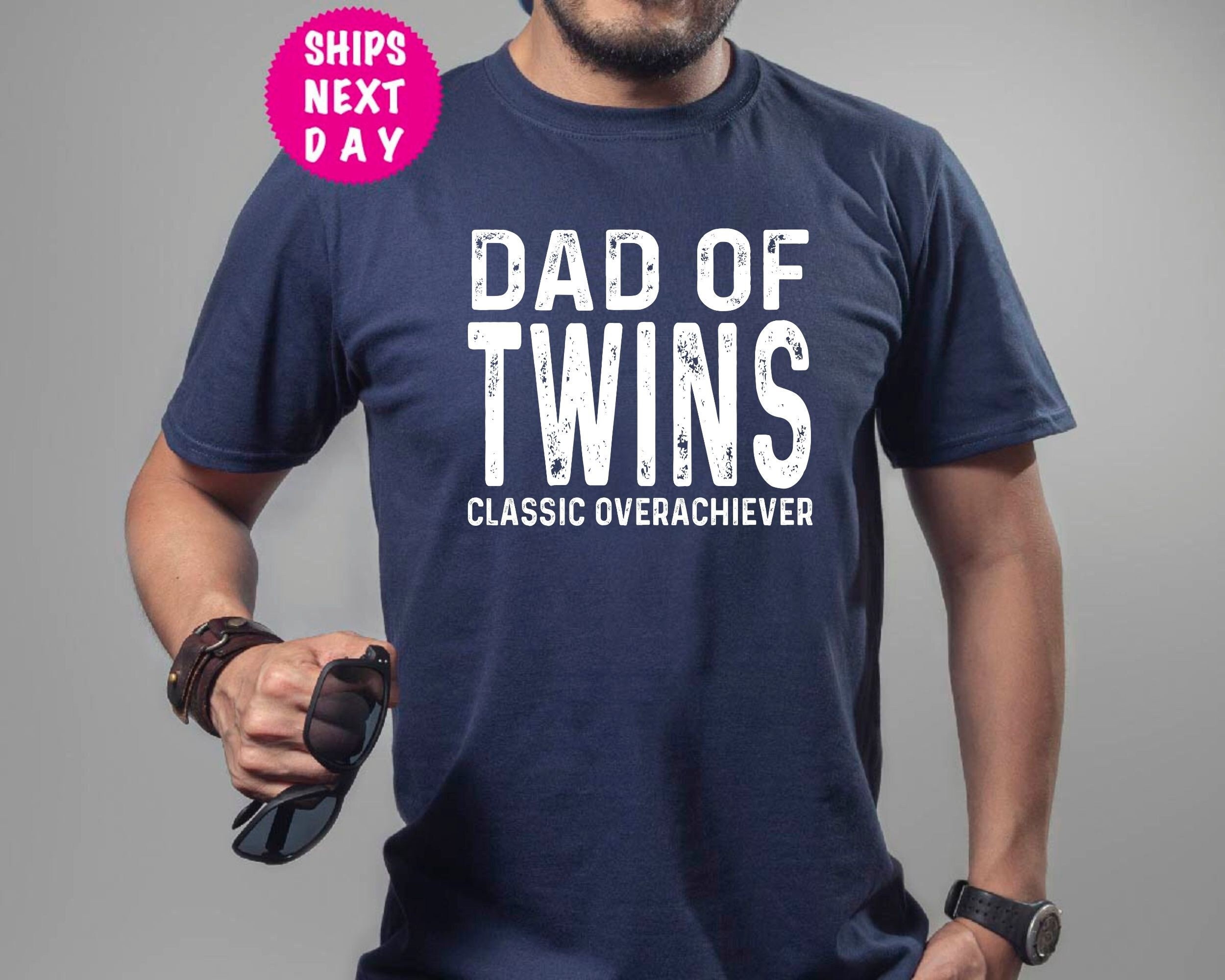 Festa Del Papà Viventi The Papà Life Gemelli Divertente T-Shirt 100% Cotone
