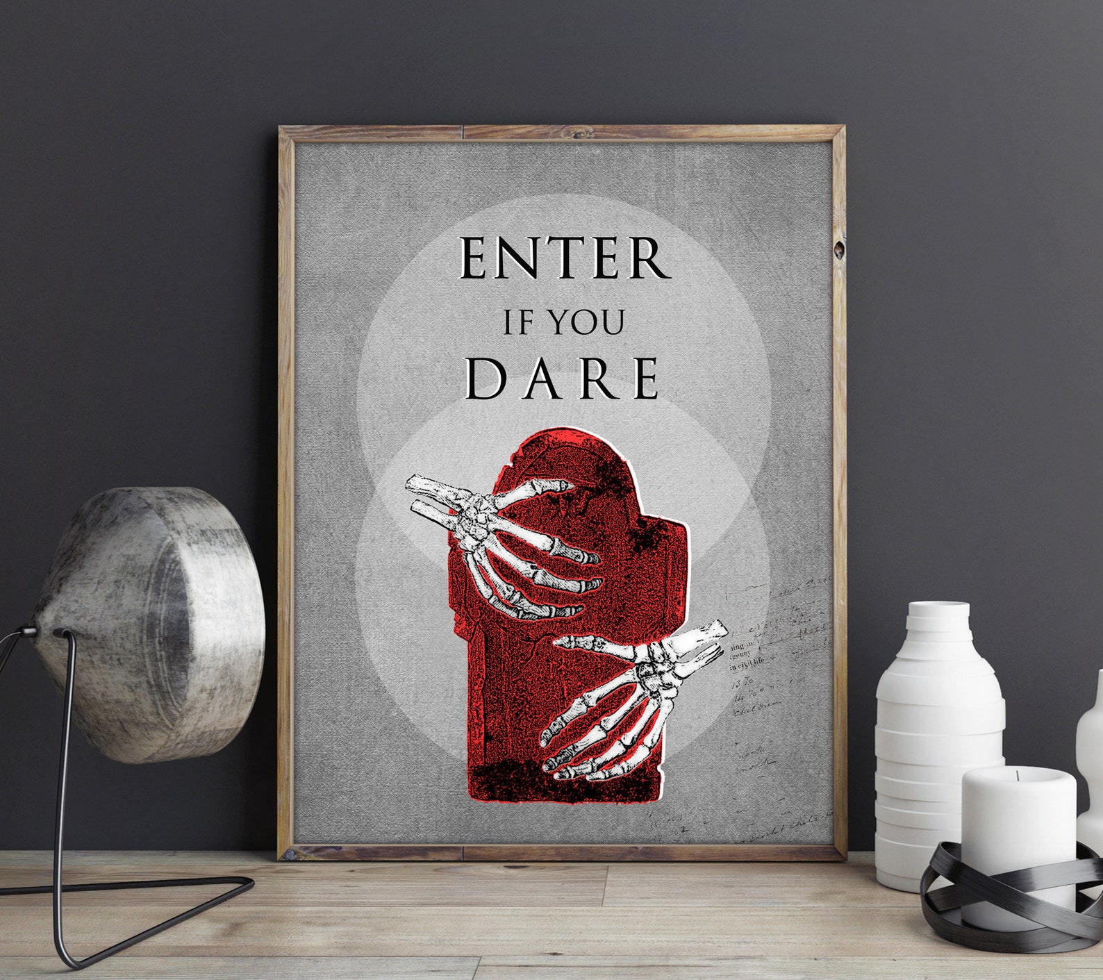 Enter If You Dare Printable Wall Art For Gothic Home Decor Etsy