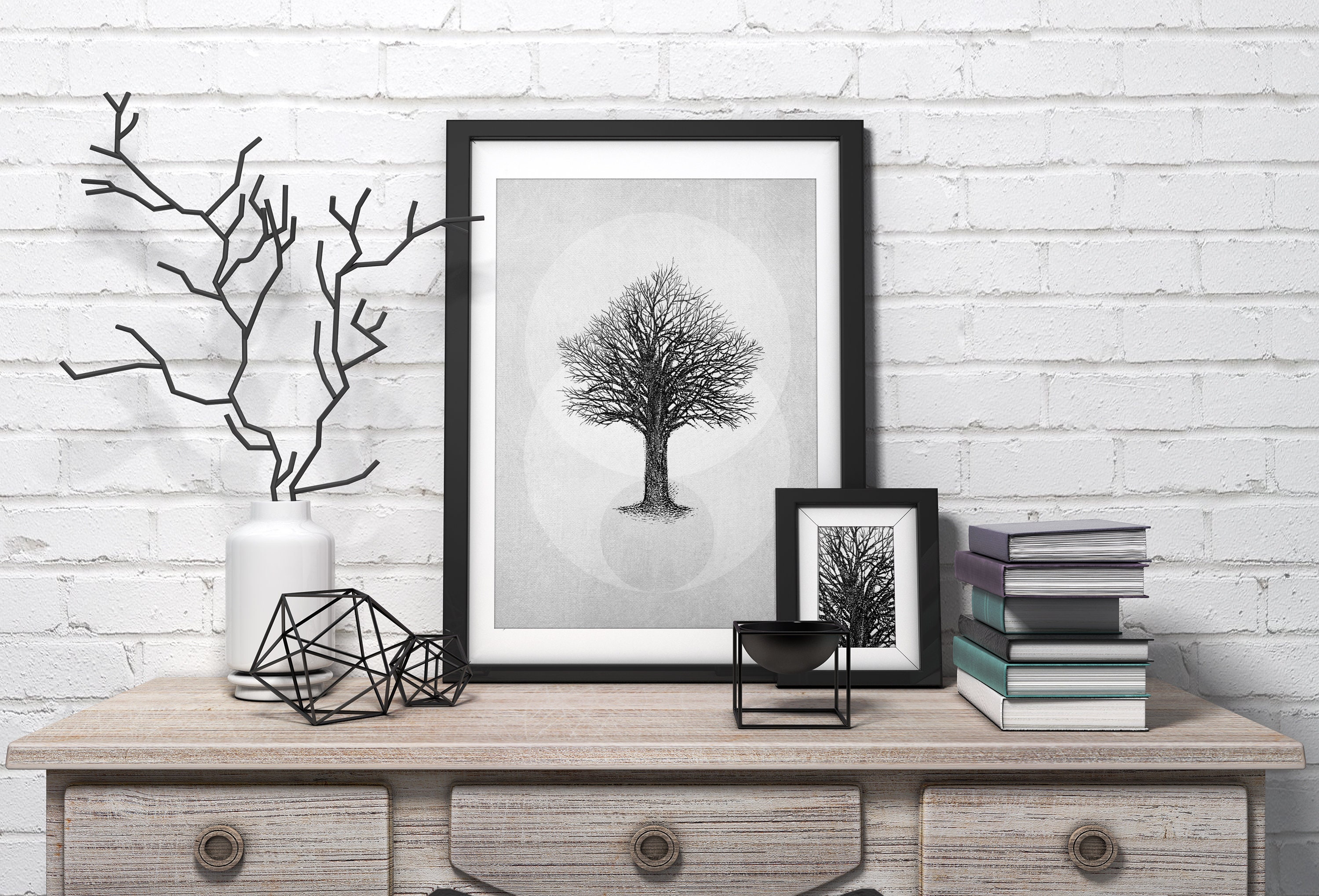 Black Tree Wall Art For Gothic Decor Printable Surreal Wall Etsy