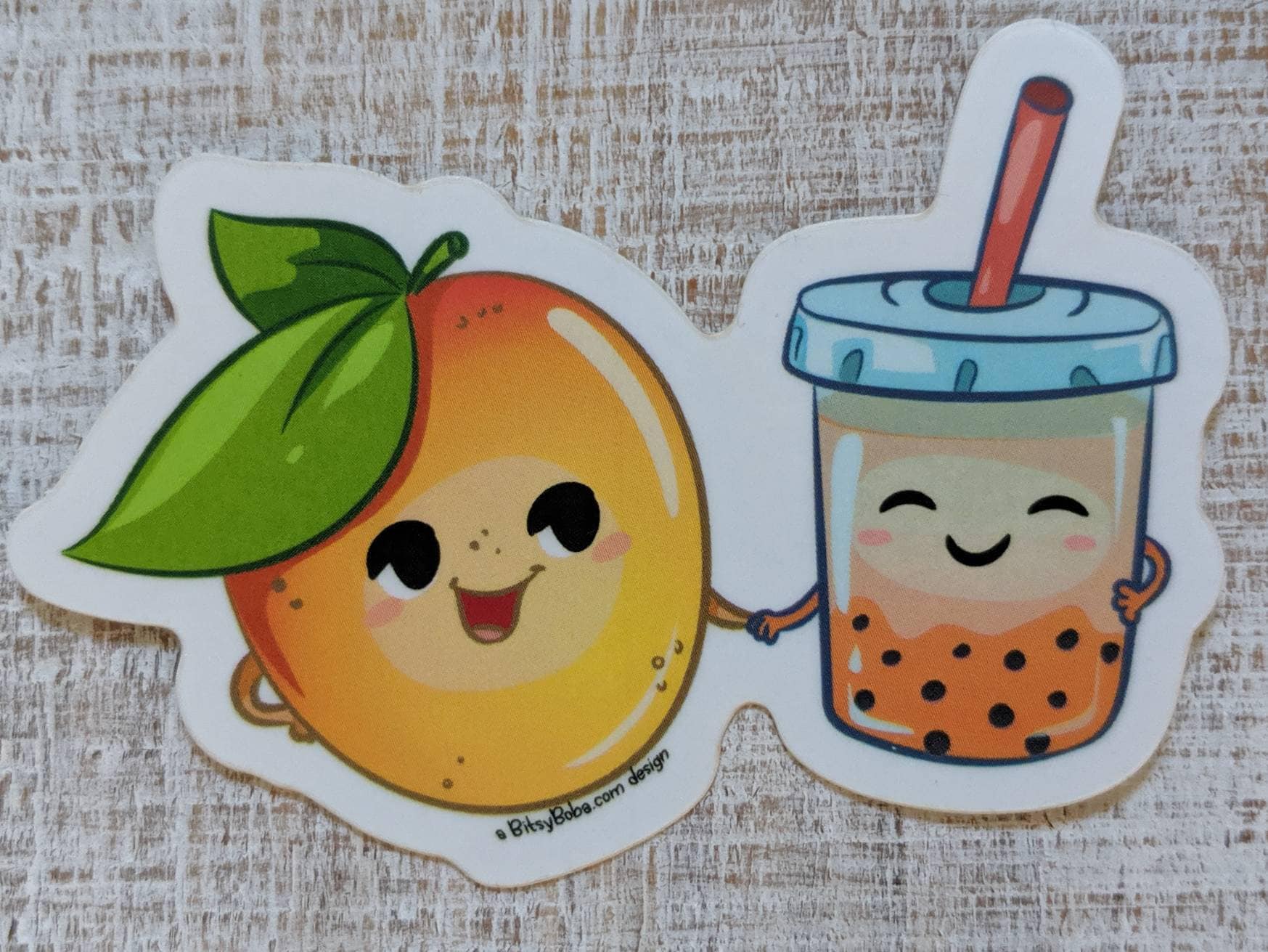 Mango Boba Mango Sticker Boba Sticker Bubble Tea Sticker Etsy Nederland