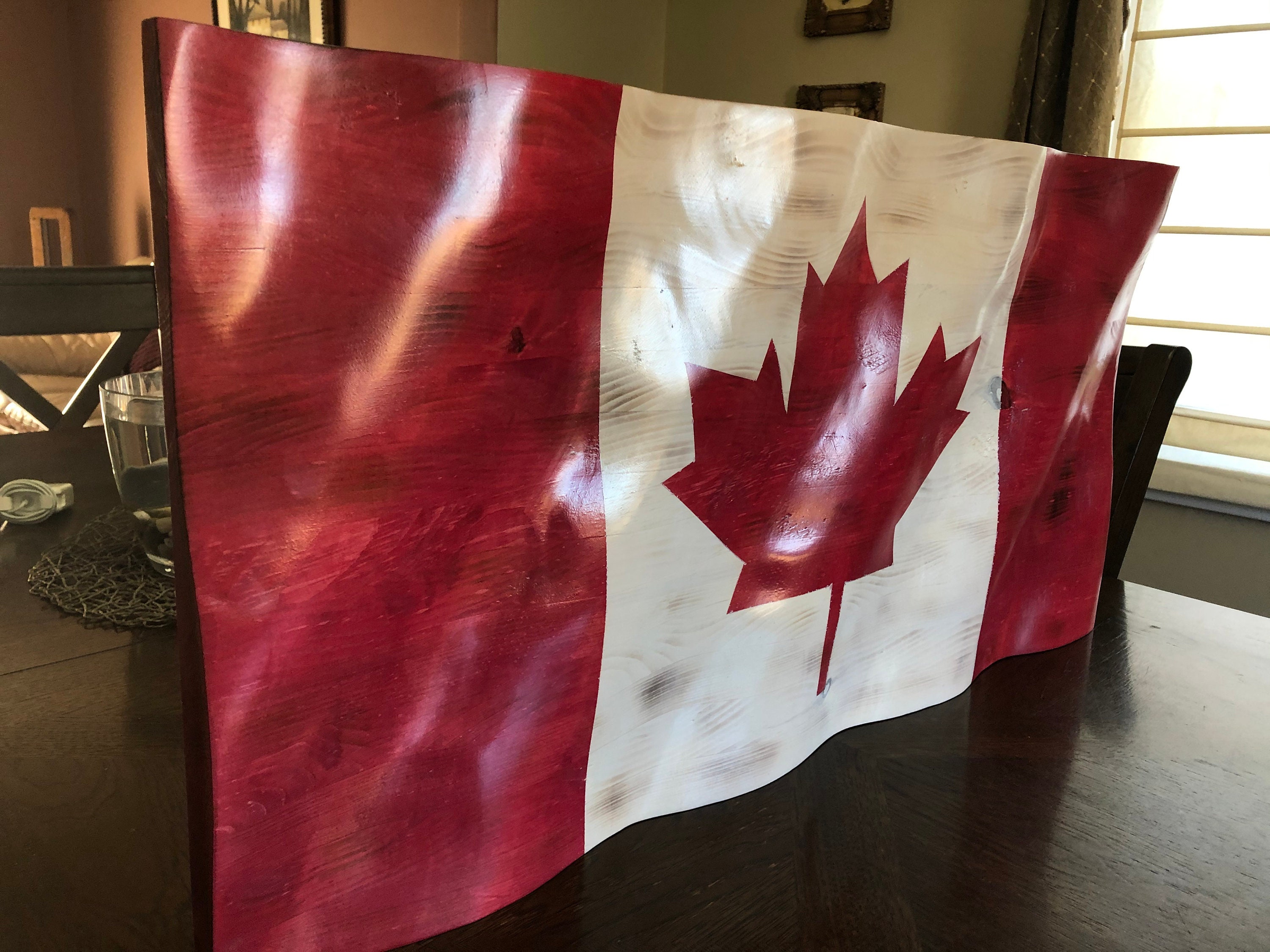 Handmade Weathered Wooden Canadian Flag Each one is One of a Etsy