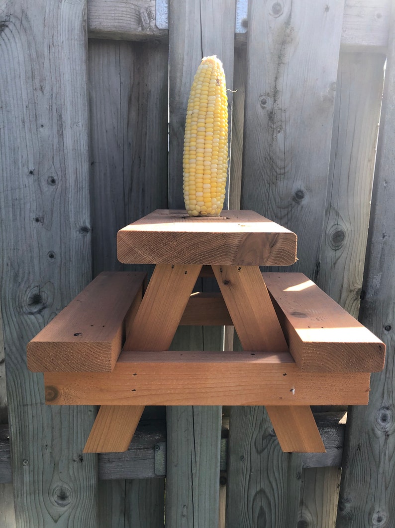 Squirrel Picnic Table Bird Feeder Hanging Garden Décor Etsy