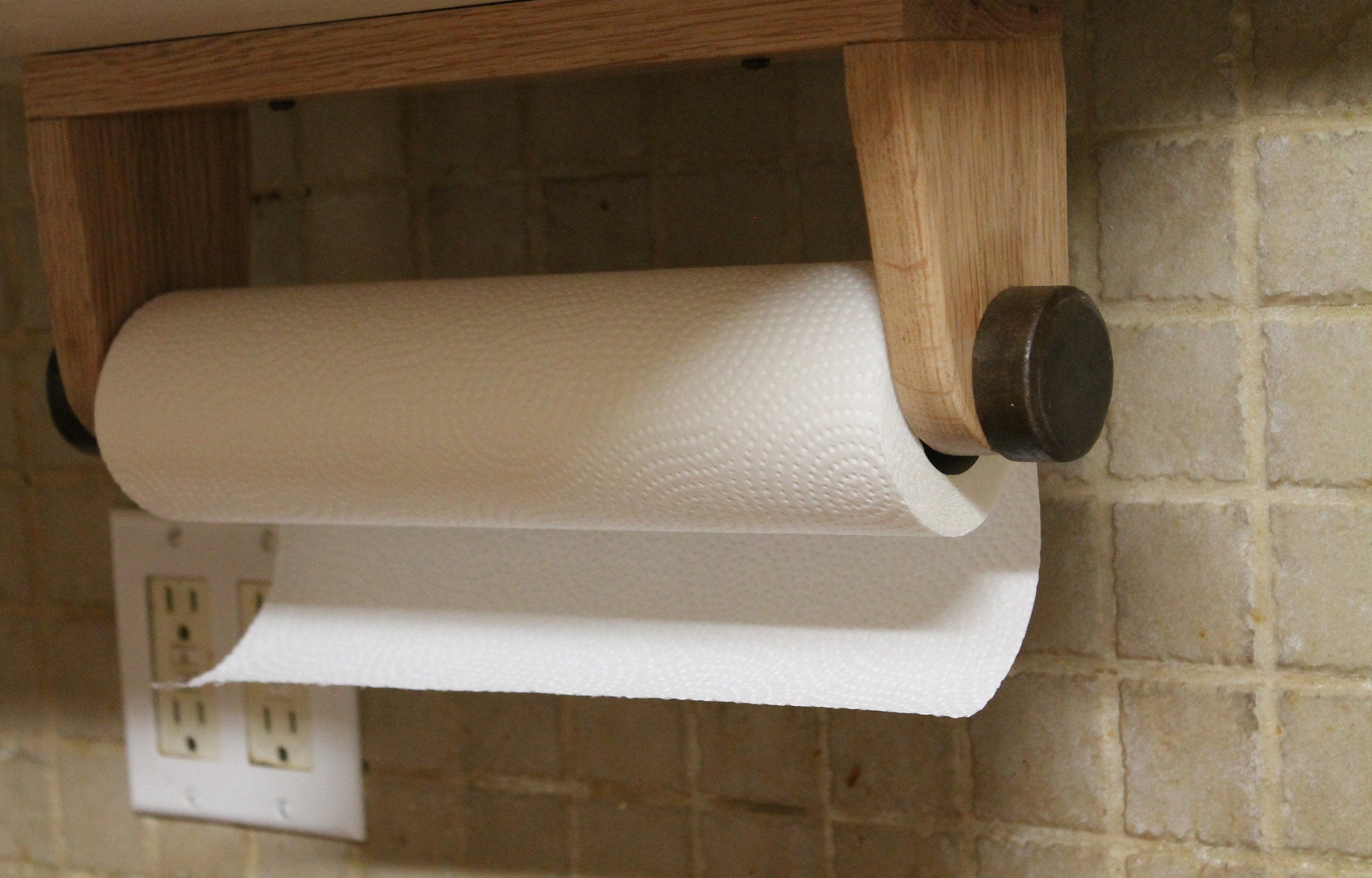 Handmade Wooden Paper Towel Holder Kitchen Décor for Your Etsy