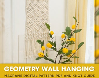 Zelfstudie macramépatroon geometrie muur hangen: pdf voor beginners
