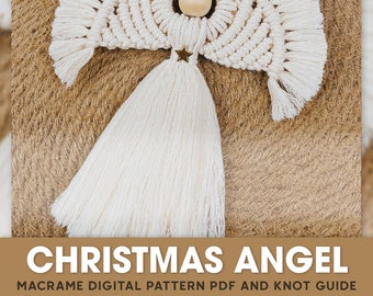 MACRAME ANGEL PATTERN / Christmas Angel/ Macrame Christmas ornament / Macrame tutorial / wall decor / How to tutorial / Pdf