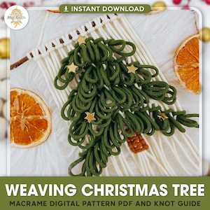 MACRAME CHRISTMAS TREE / Weaving Christmas Tree/ Macrame Christmas tree / Macrame tutorial / wall decor / How to tutorial / Pdf