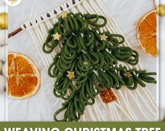 Macrame Pattern Christmas Tree: Beginner Weaving Tutorial (PDF digital download)