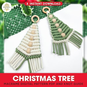 MACRAME CHRISTMAS TREE/ Christmas Pattern/ Macrame Christmas ornament / Macrame tutorial / wall decor / How to tutorial / Pdf
