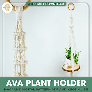 Macrame Plant Holder Pattern / Plant Hanger/ Macrame Pattern / Macrame tutorial / Wall decor / How to/ Tutorial / Pdf
