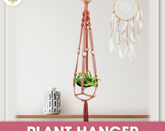 Macrame Pattern PDF Tutorial Digital Download Plant Hanger: Beginner