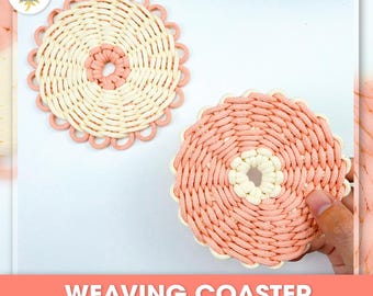 Weaving Boho Coaster/Weave/ How To Make/ PDF guide/ Weaving/ Crochet/ Macrame
