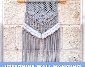 Macramépatroon Josephine-muurhanger: beginnersvriendelijke doe-het-zelf (digitale pdf-download)