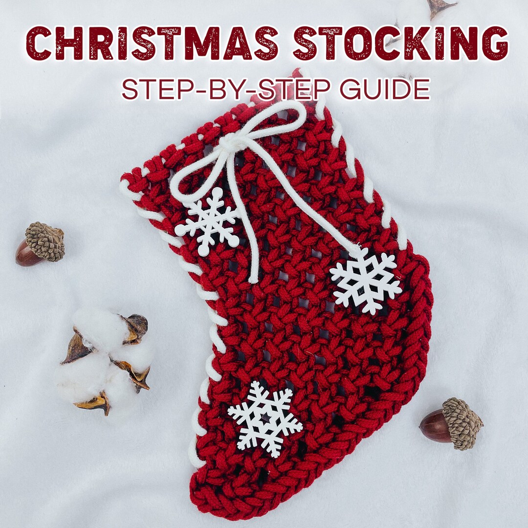 MACRAME CHRISTMAS STOCKING Pattern / Christmas / Macrame Christmas