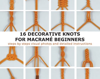 Macrame Decorative Knot Guide PDF With 16 Knots Explained, Knot