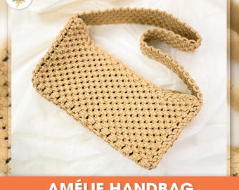 Samouczek PDF na torebkę z wzorem makramy: Wzór na torebkę Amélie + przewodnik po węzłach