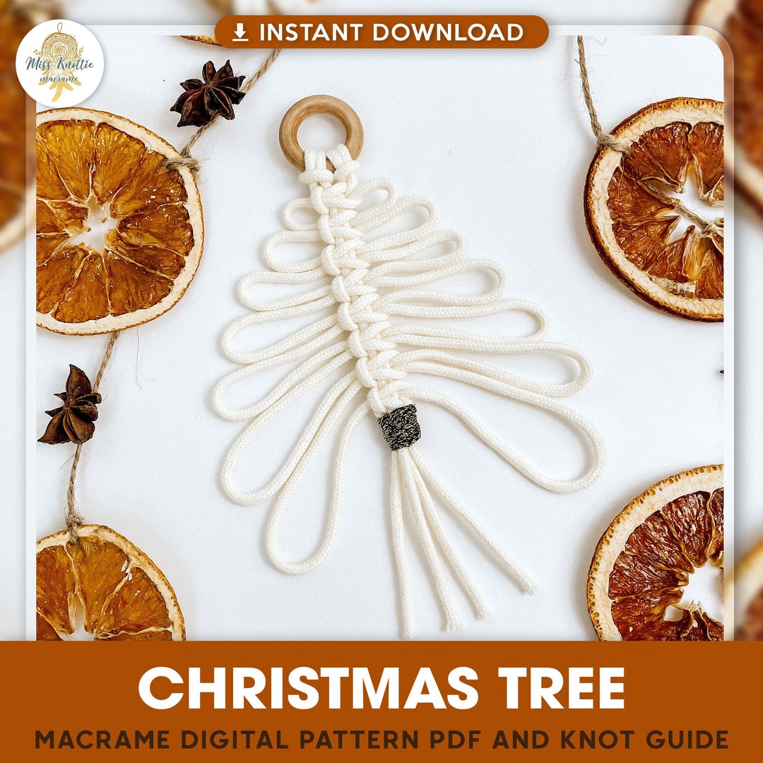 MACRAME PATTERN / Macrame Christmas Tree / Macrame Tutorial / Wall ...