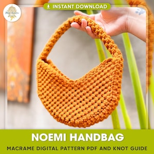 Macrame Pattern PDF Tutorial Noemi Handbag (Digital Download)