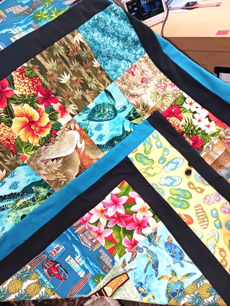 ハワイアンキルト：コットンベビーキルト、ひざ掛け（35x44） - Etsy 日本