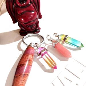 Key chain with glow in the dark fob